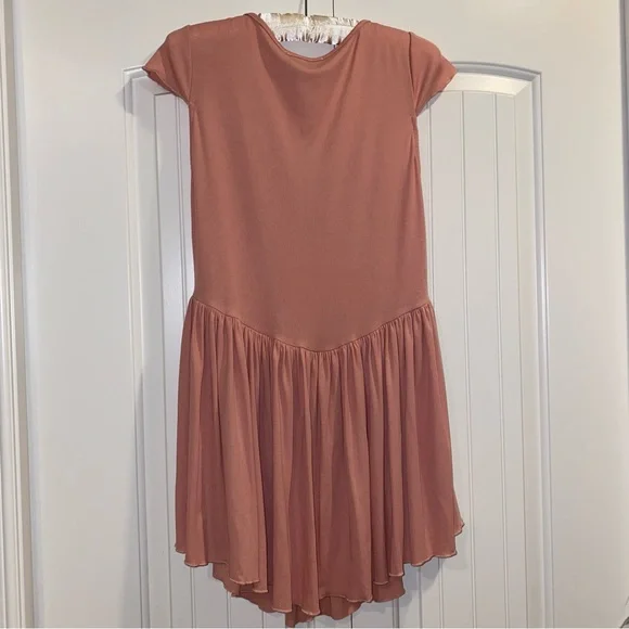 Cider Pink Ruched Bowknot Ruffle Mini Dress - Picture 8 of 10